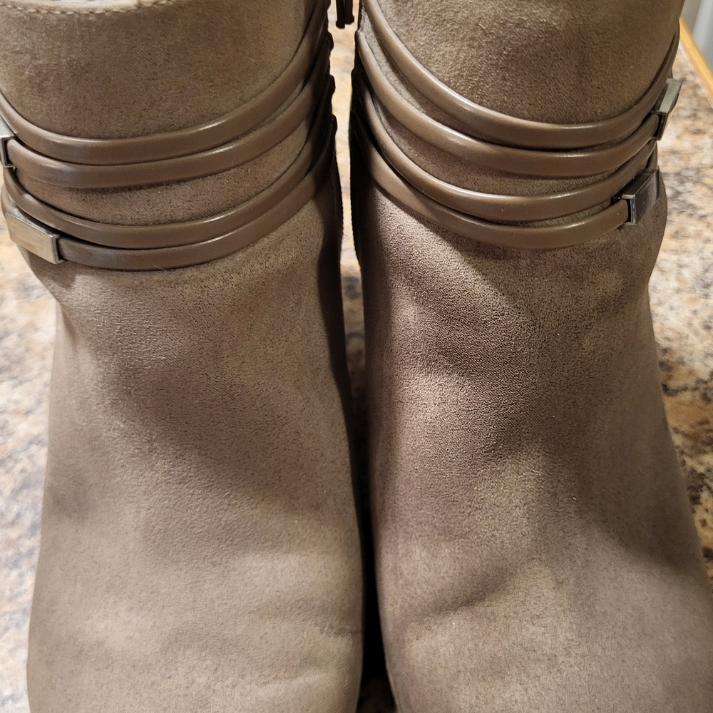 East 5th Taupe Ankle Boots